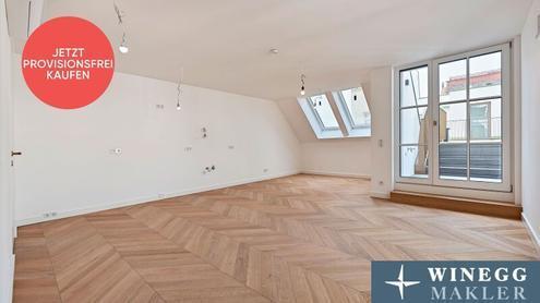 PROVISIONSFREI! EXKLUSIVES DACHGESCHOSS! Klimatisierter Erstbezug mit herrlicher Dachterrasse