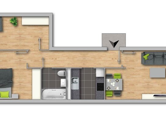 3-Raum Wohnung in Eisenach