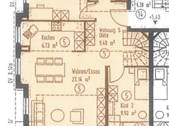 Moderne, helle 4 Zi. DG Maisonette