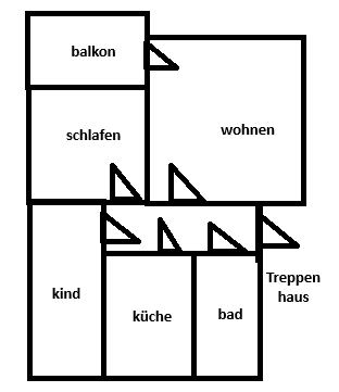 Wohnung mit Balkon zu vermieten (3ZKB, 63qm)