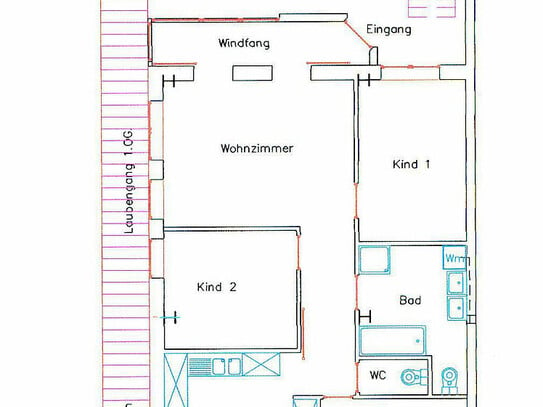 Sonnige Wohnung mit Terasse und Laubengang (1.OG)