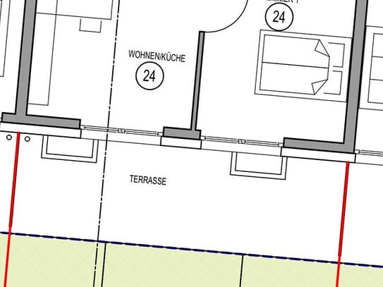 Neuwertige 2,5-Raum-Wohnung mit Einbauküche mit Garten