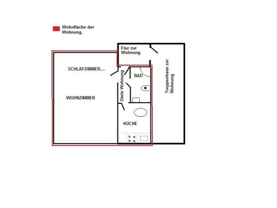 Von Privat - 1 Zimmer-Wohnung mit Küche in 64331 Weiterstadt