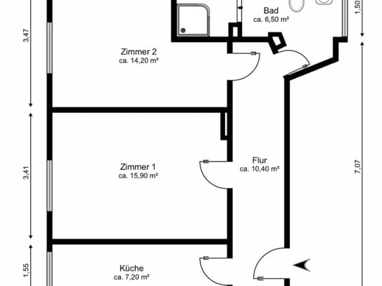 Renovierte 2 Zi. Wohnung List, inkl. Küche, Haltestelle Spannhagengarten