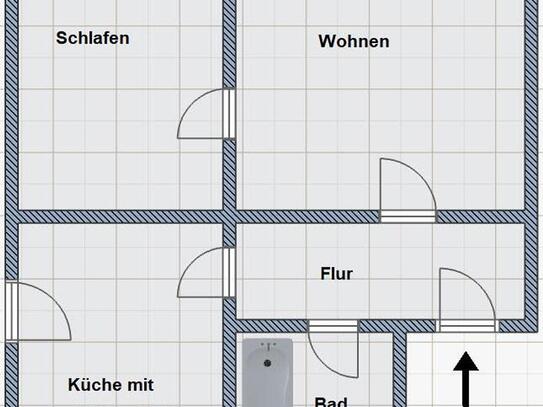 2 Zi. Wohnung im östlichen Stadtgebiet