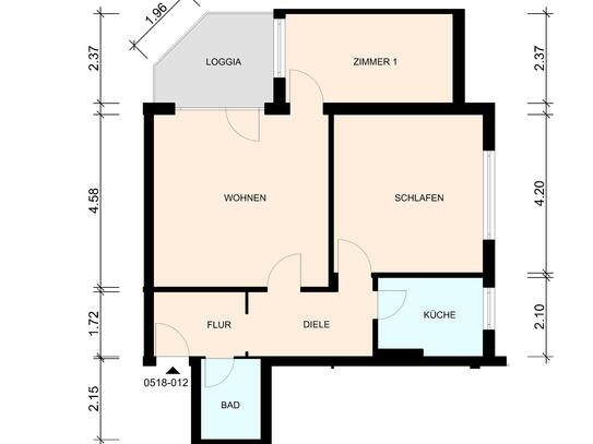 Gemütliche 3- Zimmer-Wohnung in Stadtlage mit Balkon - 25335 Elmshorn