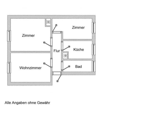 Wohnen auf dem Lande! 3-Raum Wohnung in Prüzen