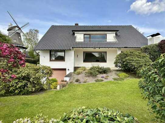 Ein-/Zweifamilienhaus mit Blick zur Windmühle und Marsch