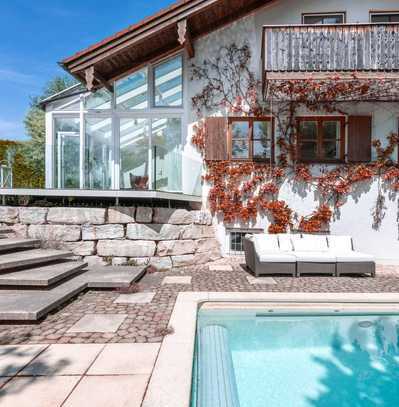 Charmantes Landhaus mit Pool in Laufnähe zum See