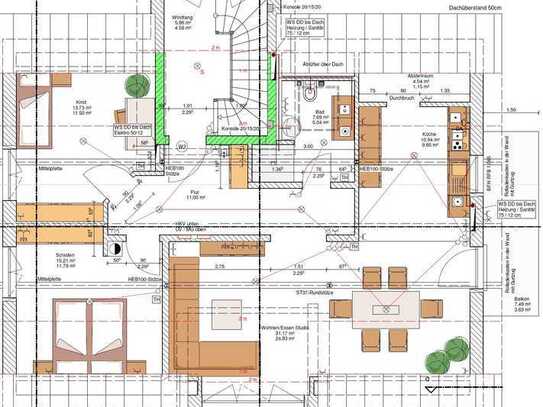 neuwertige 3 Zimmer DG Wohnung 80qm EBK Küche Balkon ruhige Lage