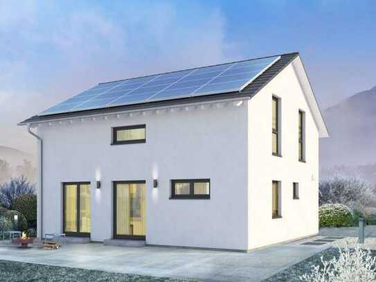 Modernes Einfamilienhaus mit umweltfreundlicher Energieversorgung