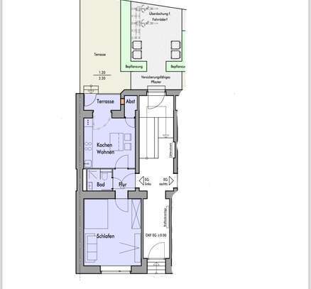 Erstbezug nach Sanierung mit EBK und Terrasse: ansprechende 1-Zimmer-Wohnung in Düsseldorf