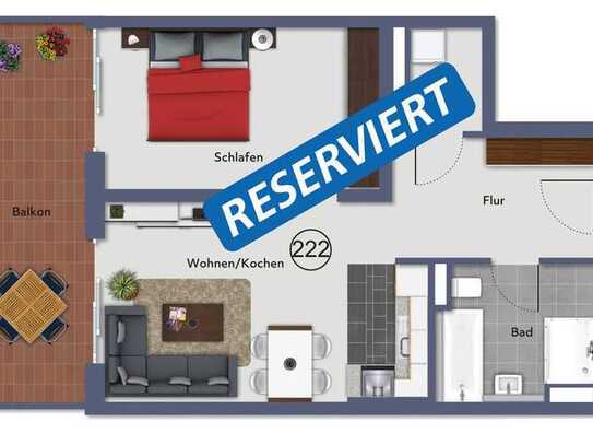 Schöne 2-Zimmer Wohnung mit Südbalkon