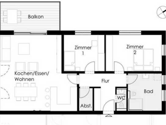 hochwertige 3-Zimmer-Wohnung in Seenähe, Toplage in Wasserburg am Bodensee