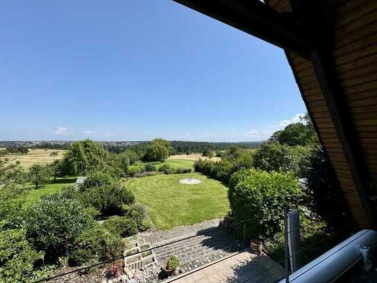 fantastische Lage mit Fernblick und grossem Garten am Feldrand