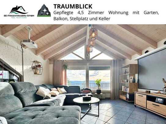 TRAUMBLICK - Gepflegte 4,5Z-DG-Wohnung mit Garten, Balkon, Stellplatz und Keller