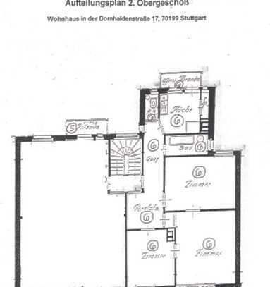 Wohnung mit drei Zimmern sowie Balkon und EBK in Stuttgart