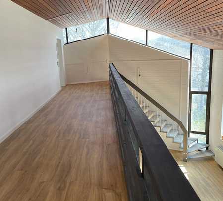 Sehr schöne und große Galerie-Wohnung mit sehr hohen Decken und ausgefallenen Fenstern