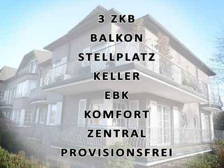Komfortables Wohnen auf 90 qm in unmittelbarer Citynähe mit großem Balkon, PKW-Stellplatz und Keller