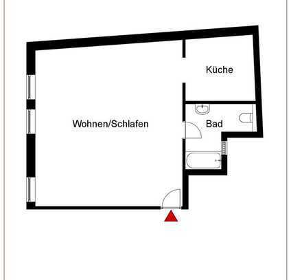 Solide und zuverlässig vermietete 1,5-Zimmer-Wohnung in zentraler Ortslage von Offenau zu verkaufen!