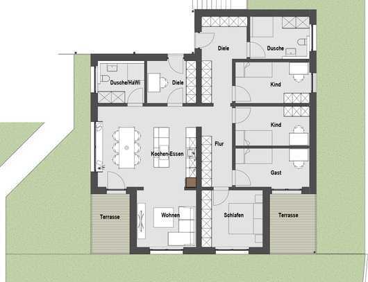 Haus im Haus - 7-Zimmer Wohnung mit 200m² Garten