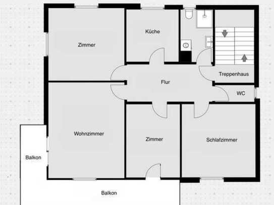 Erstbezug nach Sanierung: ansprechende 4-Zimmer-Wohnung mit Balkon in Wiernsheim