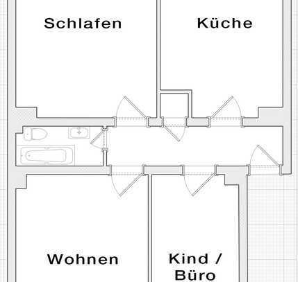 Erstbezug nach Sanierung: Schöne 3-Zimmer-Wohnung in Bochum