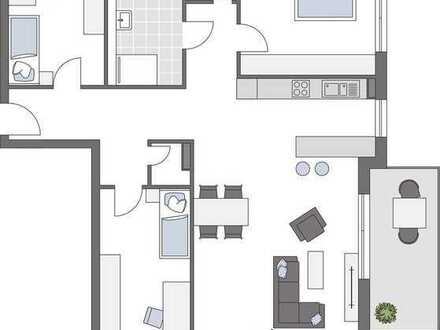 Modern und durchdacht: Große 4-Zimmer-Wohnung mit zwei Balkonen