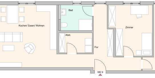Großzügige 3-Zimmer-Wohnung im Neubau mit Loggia zum Erstbezug (4-9)