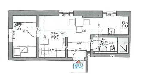 Neu renovierte 2-Raum-Wohnung mit EBK in Remagen