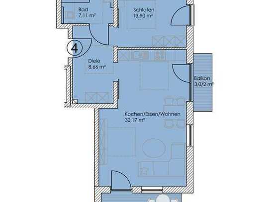 Neubauwohnung mit EBK und Balkon: stilvolle 2-Zimmer-Wohnung in Büchlberg