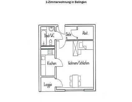 Altersgerechte 1-Zimmer-Wohnung mit Loggia (ab 60 Jahre)