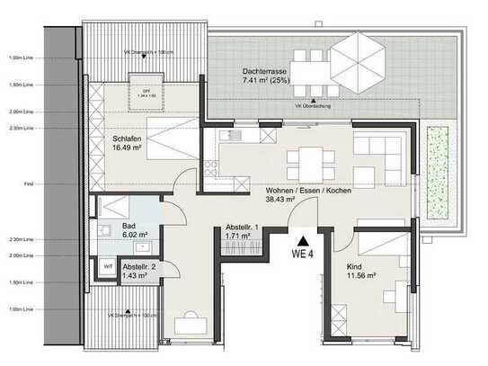 Traumhafte 3-Zimmer-Neubauwohnung mit gehobener Innenausstattung mit Balkon in Mönchengladbach