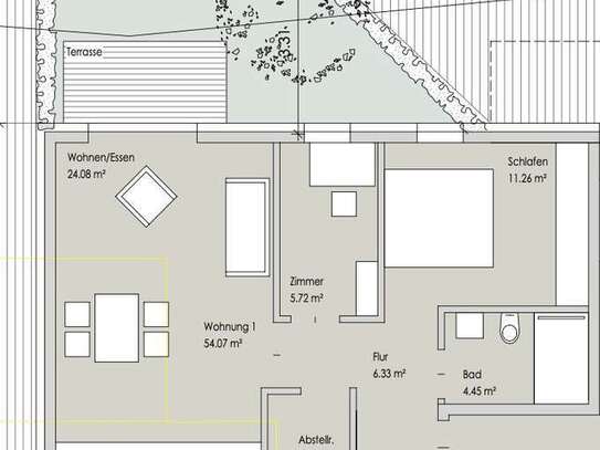 Attraktive 3-Zimmer-Erdgeschosswohnung mit Terrasse