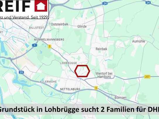 DHH-Grundstück für 2 Familien mit großen Garten - HH-Lohbrügge