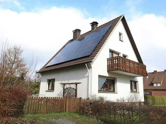 Freistehendes Einfamilienhaus mit Terrasse und schönem Garten in Steinheim (Westf.) im Kreis Höxter