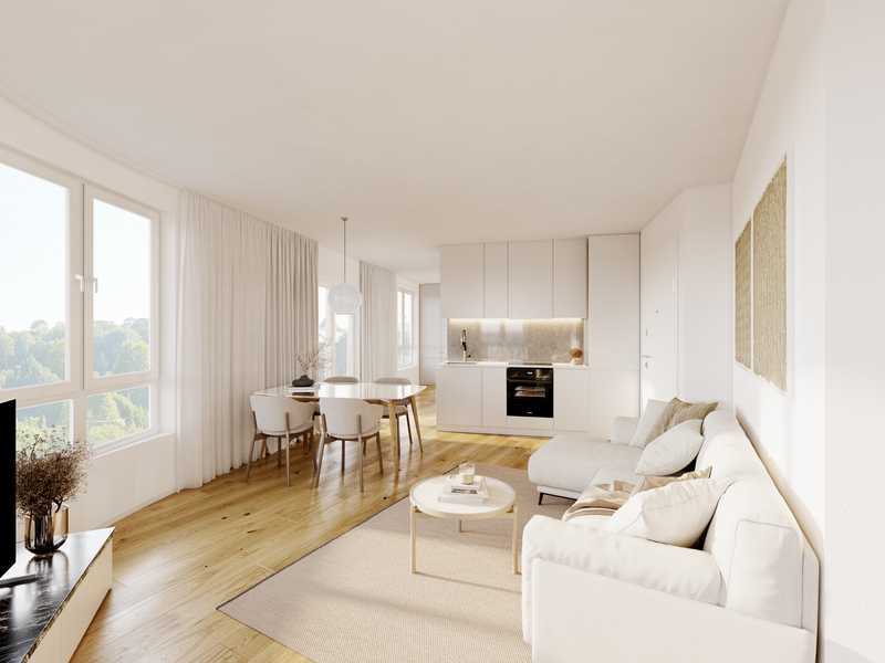 Lichtdurchflutete 1,5-Zimmer Neubauwohnung mit Balkon am Grafenberger Wald