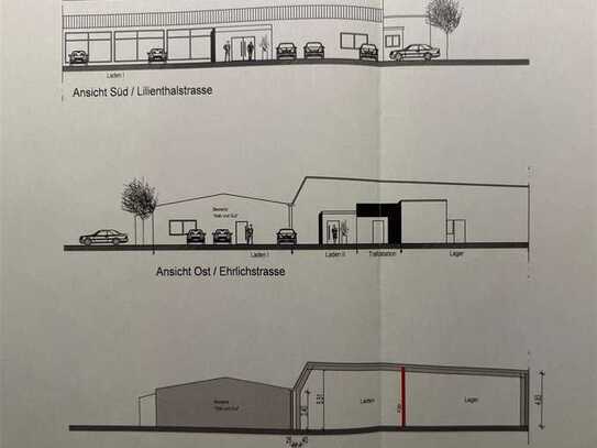 Halle für Industrie und Einzelhandel - aktuell dreigeteilt