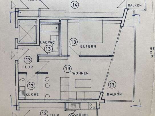 Geschmackvolle 2-Zimmer-Wohnung mit Balkon und EBK