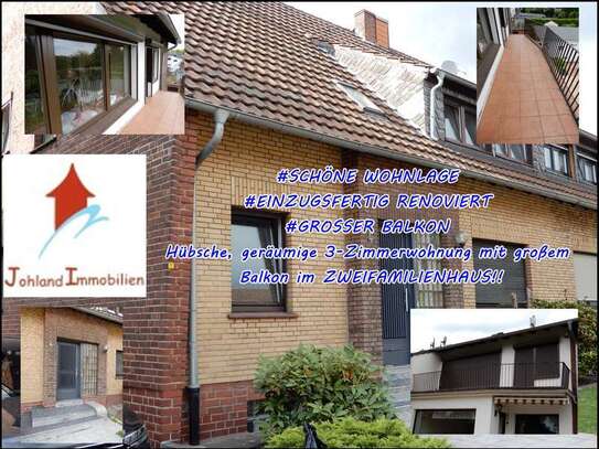 #SCHÖNE WOHNLAGE #EINZUGSFERTIG RENOVIERT #BALKON! Hübsche 3-Zimmerwohnung im ZWEIFAMILIENHAUS!!