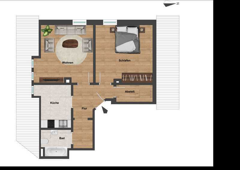                                                               68qm ruhige, moderne, renovierte und helle 2-Zi-Whg                                                       in Boxdorf (Nürnberg)