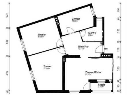 Befristet auf 2 Jahre - 3.5 Zimmer Wohnung im Fliegerviertel nahe Südkreuz
