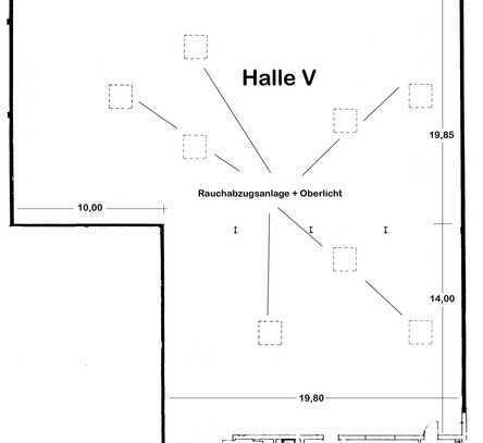 910 m² Hallenfläche mit Sozialräumen