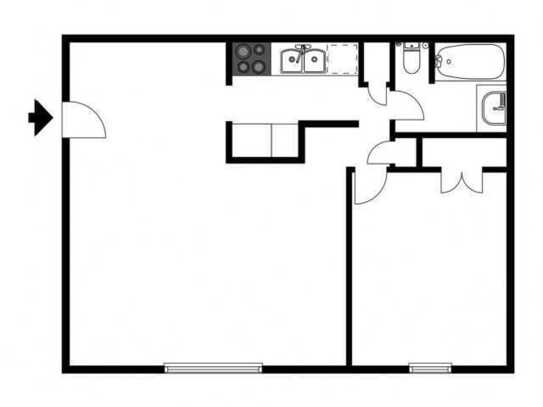 Geschmackvolle 2-Zimmer-Wohnung mit gehobener Innenausstattung mit EBK in Bruchsal