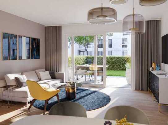 Exklusive 2-Zimmer-Wohnung mit idyllischem Süd-Garten am See – Erstbezug inkl. EBK