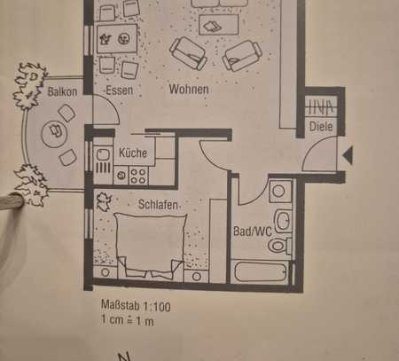 Exklusive 2-Zimmer-Wohnung mit Balkon in Sinsheim