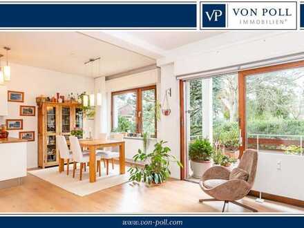 Gartenwohnung mit Pool und Garage in zentraler Lage