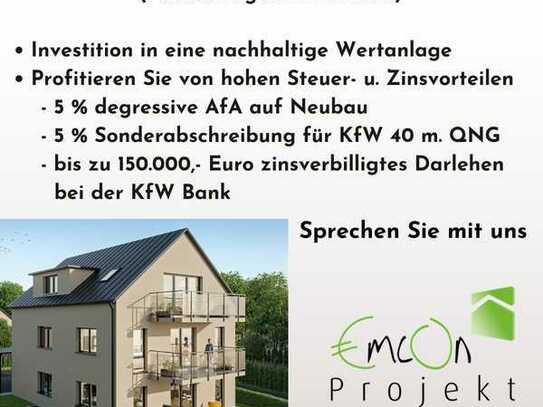 3,5 Zimmer Neubauwohnung in Schopfloch (KfW 40 QNG Bauweise)