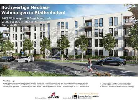 2-ZKB Obergeschoss-Whg. mit ca. 5,10 m² Ost-Balkon, elektr. Rollläd., Fußbodenhzg. u. Videosprech.!