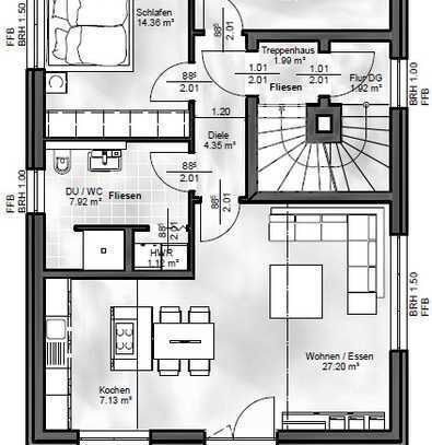 Obergeschoss-Wohnung im Zentrum von Arheilgen - NEUBAU - Energieeffizient